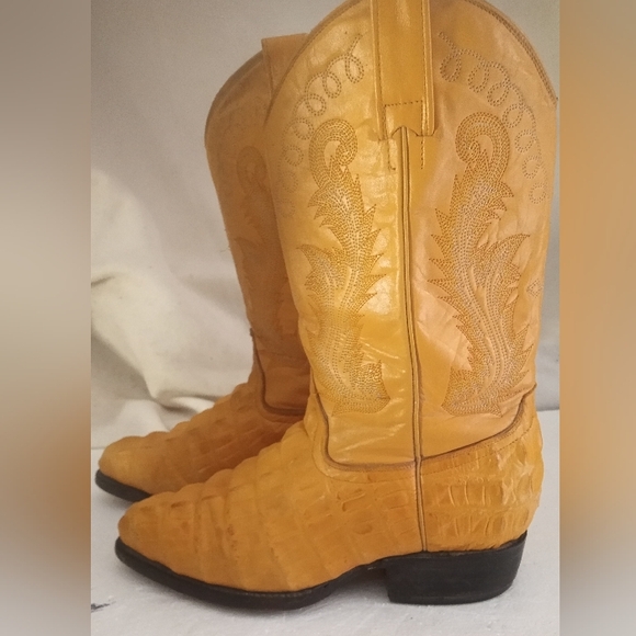 Men's CARRETA Leather Crocodile Print Western Boot Size-MEX 26.-USA-9-or 9.5 - Picture 2 of 11